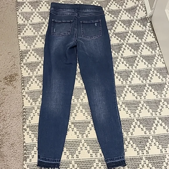 Spanx Distressed Denim High Rise Elastic Waist Jeggings sz xs/tp - Picture 4 of 6